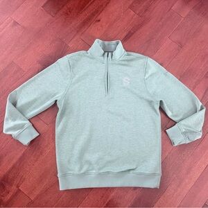 Under Armour Men's Seafoam Green Quarter-Zip Sweater Schaumburg Golf Club Logo M